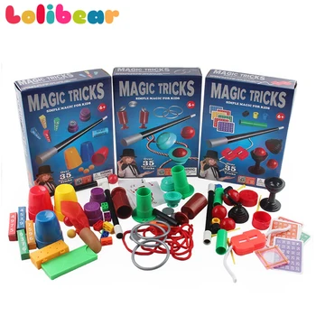 Magic Kit Set s Návod na obsluhu（nemusia zahŕňať box） Kúzla zblízka Magia Puzzle Jednoduchý Trik Rekvizity Hračky pre Deti 1