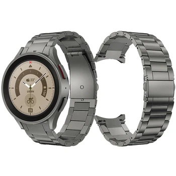 Žiadne Medzery Nehrdzavejúcej Ocele Kovové 100% Šedá Titanium Popruh Pre Samsung Galaxy Watch 5 Pro/44 40 mm Náramok Náramok Watchband 1