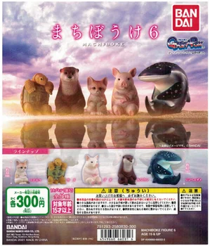 Japonsko skutočné kapsule hračka kawaii roztomilý zvieratá dostať sa postavil korytnačka morských vydier žralok veľrybí ošípaných mačka MACHIBOKE P6 gashapon údaje 1