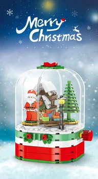 Nápady Kamarátkami Dom Zimné Dediny Vianočný Knihy Santa Claus Údaje Sobie Záprahy Koľajových Chaty Stavebné Bloky Hračky 1