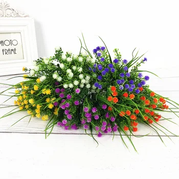 Multicolor Umelé Gypsophila Kvety Kytice Bud Hviezdy Simulovaná Detská Dych Hodváb Kvet pre Rodiny, Svadobný Dom 2