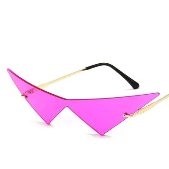 Móda bez obrúčok Trojuholník slnečné Okuliare Pódium dámske Luxusné Zábavné Slnečné Okuliare Odtiene pre Ženy UV400 2020 Značky Dizajnér SG040 2