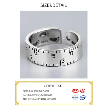 925 Sterling Silver Krúžky pre Ženy rullers Geometrické 925 Silver Jemné Šperky Minimalistický Darček 2