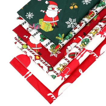 FANDIŤ LUKY 40*50 cm 1pc 100% Bavlna Vianočné Textílie Santa Claus Vytlačené Handričkou List bytový Textil Opráv Odevov Šitie Materiálov 1