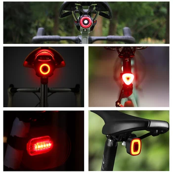 FIVEMI Smart Bicykel Zadné Lampy Auto Brzdy Snímanie IP65 Vodeodolný LED USB Nabíjanie Cyklistické zadné svetlo na Bicykel Zadné Svetlo Príslušenstvo 1