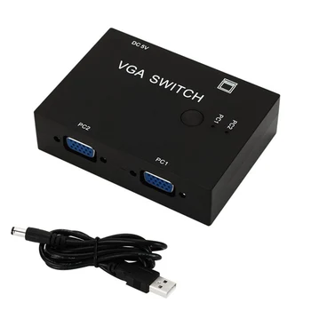 2 V 1 Z Switcher Prevodník 2 Spôsoby, ako si Video Splitter 2 Port VGA spínaciu skrinku 2 Ks Podiel 1 Monitor pre Notebook, Projektor Počítač 1