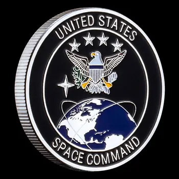 Americké Vesmírne Sily Logo Striebro Výzvou Mince NÁS Príkaz - USA Vojenské Strieborné Pozlátené Pamätné Mince 2