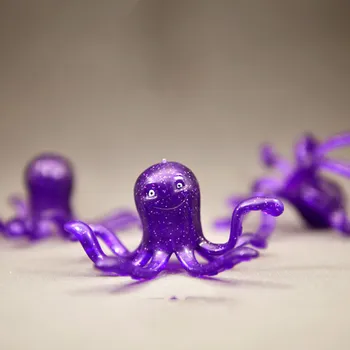 6-10 cm Krásny príbeh Fialová úsek Octopus Akčné Figúrky Hračka z PVC kus iskra zurk deti darček
