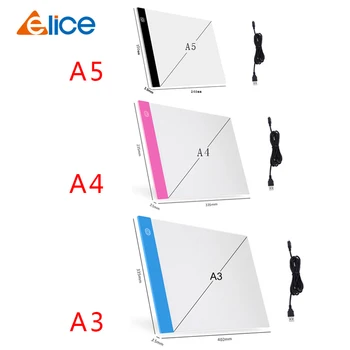 A3/A4/A5 Tri Úrovne Stmievateľné Led Light Pad rysovaciu Dosku Pad Sledovanie Light Box Ochrana Očí Jednoduchšie pre Diamond Maľovanie 1