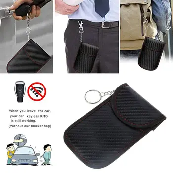 Faraday Bag Anti Theft RFID príveskom, Bezpečnostný Box Signál Blokovania Puzdro Pre kľúča Vozidla skladovanie taška 2