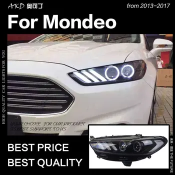 AKD Auto Styling pre Ford Fusion Svetlometu Roky 2013-2017 Mondeo DRL Mustang Dizajn Hid Dynamického Signálu Bi Xenon LED Lúč Príslušenstvo 2