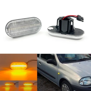 1 Dvojica LED strane značku alebo Renault Clio Espace Kangoo Megane Prevádzky Clear & údené Objektív LED Strane Marker Zase Signálneho Svetla