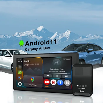 Android11.0 Bezdrôtový Apple CarPlay Auto Ai Box 8 Jadro GPS Netflix Youtube MMB USB Bluetooth 5.0 Auto Play Adaptér S HDMI VW 2