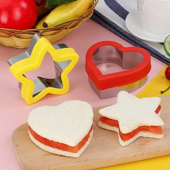 Sandwich Forma pre Deti Animal Star Srdce Tvar Nehrdzavejúcej Ocele Chlieb Plesne Kovové Cookie Nožnice na Formy na Pečenie Koláča Nástroje 2