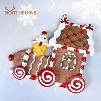 NORTHEUINS Živice Perník Visí Mini Vianočné Dekorácie, Figúrky Domov Windows Dovolenku Dekor Príslušenstvo Detí Dary 1