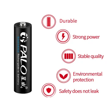 PALO 100% originálne 6Pcs AA batérie 2a Nabíjateľné Batérie 1.2 V, AA 3000mAh Ni-MH pre autíčka Anti-pád Trvanlivé 2