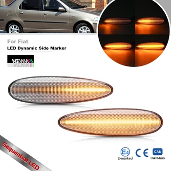 Sekvenčné Canbus LED Strane Značky Fender Blinkers pre Fiat Bravo Palio Marea Croma II Strada Albea Žiadne Blikanie Zase Signálneho Svetla 1