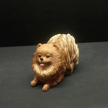Móda Mini Pomeranian Simulácia Psa Modelu Auta Remeselníkov, Bytové Zariadenie, Doplnky Nábytok Dekorácie, Ozdoby Remeslá 2