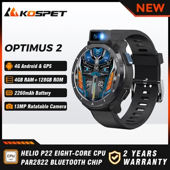 KOSPET OPTIMUS 2 Ultra 4G Android Smartwatch Telefónu 4GB+128GB 13MP 90° Baterka 2260mAh GPS Fitness Elektronické Smart Hodinky Mužov 1