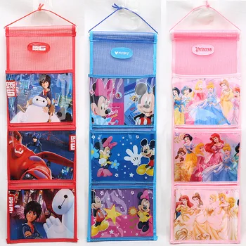 Disney princezná deti peňaženky uskladnenie závesné vrecko Mrazenej ELSA malý šatník skladovanie stenu, dvere, zadné vrecko na triedenie taška 1