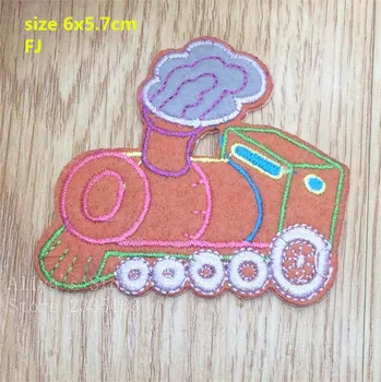 1 ks Vlaky, Autá Deti cartoon vyšívané žehlička na škvrny handričkou príslušenstvo obľúbené oblečenie taška klobúk Škvrny Appliques 2