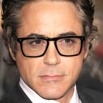 Iron Man Okuliare Rám Obdĺžnik, Štvorec Acetát Rám pre Mužov Čierne Okuliare dioptrické Rám Robert Downey Jr. Okuliare