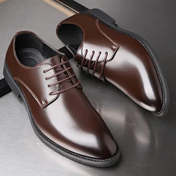 Classic Business pánske Oblečenie Obuv Módne, Elegantné Formálne Svadobné Topánky Mužov Pošmyknúť na Úrad Oxford Topánky pre Mužov 2021 Nové 1
