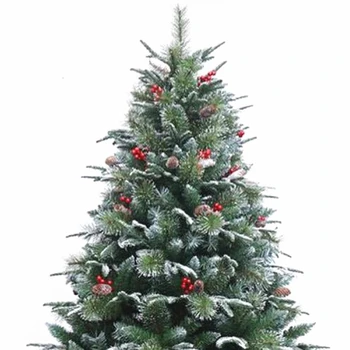 1.8 m PE+PVC borovica ihly zmiešané Vianočný stromček s bobuľami Nový Rok, Vianoce Mall hotel dekorácie 2