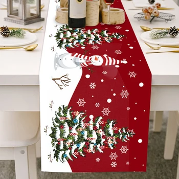 Vianočné Polyester Stôl Runner Stolové Vlajky Vianočné Dekorácie Pre Domov Produkt Vianočný Darček Natal Noel 2022new Rok Darček 1