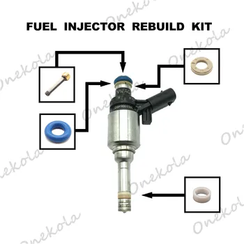 Palivo Injektor súprava na opravu Orings Filtre pre Audi A4 VW Jetta Golf Passat 2.0 T TSI 06H906036G 0261500076 1