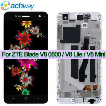 Pre ZTE Blade V8 BV0800 LCD Displej Pre ZTE Blade V8 Mini Displej s rámom Digitalizátorom. Montáž Opravy Pre ZTE Blade Lite LCD