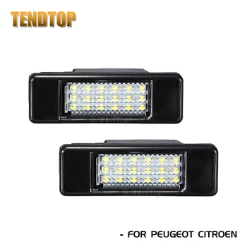 Pre Peugeot 106 1007 207 307 308 406 508 407 607 Pre Citroen C2, C3, C5, C6, C8 Auto Accessorie LED CANBUS Číslo špz Svetlo