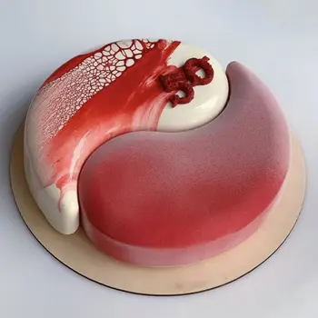 3D YIN YANG Tvar Formy Silikónové Formy Zdobenie Formy Námrazy Kandizovaný Cukor Gum Pasta Formy Tortu Plavidlá Odtlačok Formy na Pečenie