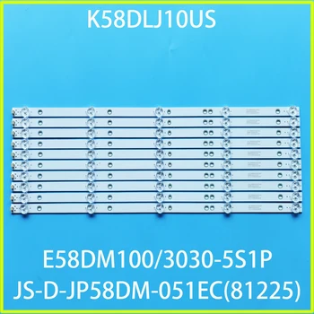 10pcs LED Pásy 5LED pre TD K58DLJ10US polaroid 58 tvled584k01 JS-D-JP58DM-051EC(81225) E58DM100 3030-5S1P 1