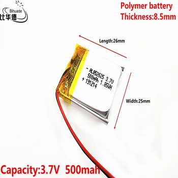 3.7 V,500mAH,802525 852526 polymer lithium ion / Li-ion batéria pre GPS,mp3,mp4,mp5,dvd,bluetooth,model hračka mobile bluetooth 1