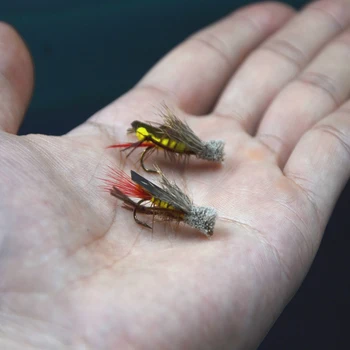 10# 3ks Dave Hopper esenciálna koníkov vzor pre pstruha suchozemské fly rybárske muchy priťahuje basy sunfish 2