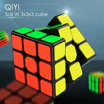 QiYi Plachtenie W 3x3x3 Rýchlosť Magic Neo Rubix Kocka Black Professional 3x3 Cube Puzzle Vzdelávacie Hračky Pre Deti Darček, Fidget Hračky 1