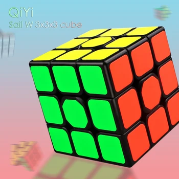 QiYi Plachtenie W 3x3x3 Rýchlosť Magic Neo Rubix Kocka Black Professional 3x3 Cube Puzzle Vzdelávacie Hračky Pre Deti Darček, Fidget Hračky 2