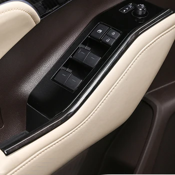 Vhodné Pre Toyota Highlander 2020 2021 2022 Auto Príslušenstvo, ABS póry Dreva Dvere Auta Okno Výťah Spínač Kryt Výbava 4pcs 1