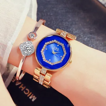 G&D dámske Zlaté Hodinky, Luxusné Značky Diamond Dámske Hodinky Módne Bežné Ženy náramkové hodinky Quartz Hodiny reloj mujer Hodín Darček 2