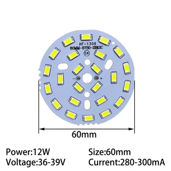 10pcs/veľa 12W LED Čip SMD 5730 Konštantný Prúd 280-300mA Vstup Svetla Perličiek S Hliníkového Base 60 mm 78 mm Pre LED Žiarovka 2