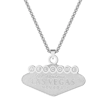 2021November Ženy List Las Vegas Kúzlo Prívesok Náhrdelník Šperky Žena Vyhlásenie Geometrické Choker Reťazca Náhrdelníky pre Ženy 1