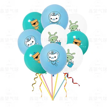10/20pcs Podmorských malé stĺpec tému cartoon detí, narodeniny, party dekorácie na Vianočný darček Octonauts latexový balón sprcha 1