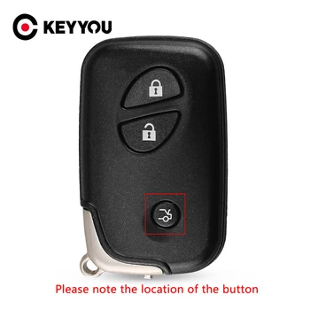 KEYYOU Nahradenie Shell 3 Tlačidlá Smart Remote príveskom Prípade Lexus IS250 ES350 GS350 LS460 GS S Malými Kľúč, Kotúč 1