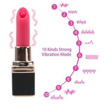 OLO Jazyk Vibrátor Bullet G-spot Masáž Klitorisu Stimulátor Mini Rúž Vibrátor Masturbácia 10 Rýchlosť Sexuálne Hračky pre Ženy 2