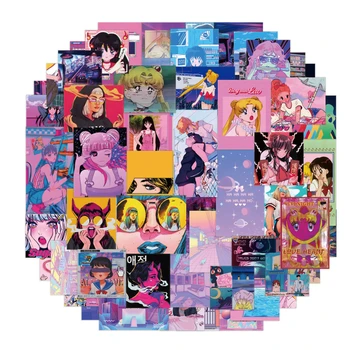 Komiksu, Anime Kawaii Sailor Moon Vojak, Nálepky na Notebook, Kufor Papiernictvo Nepremokavé Obtlačky Album Graffiti Deti Hračky 2