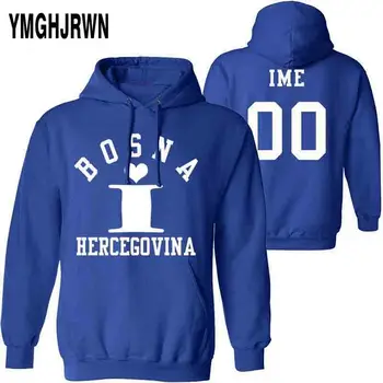 BOSNA A HERCEGOVINA mužskej mládeže pulóver diy zadarmo vlastné meno počet mikina bosnianskych bah vlajka chorvátsky chlapec oblečenie 1