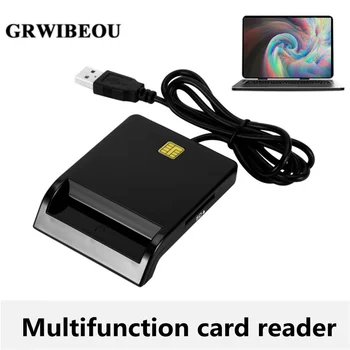 USB SIM Karty Smart card Reader pre Bankové Karty Multifunkčné IC/ID EMV SD TF MMC Čítačka USB-CCID ISO 7816 pre systém Windows 7 8 10 Linux OS 1