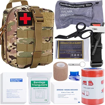 Taktické prvá pomoc kit Survival Kit EMT Bug Out Bag výchovy k DEMOKRATICKÉMU občianstvu, Núdzové Dodávky Molle Vojenské Admin PouchI FAK EMT Traumy 1