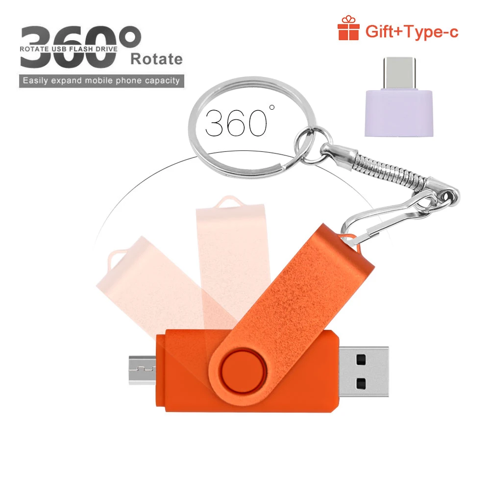 Vysokorýchlostné USB Flash 2.0 a OTG Pen Drive 64 gb Usb kľúč 32gb Typ-C kl ' úč Flash Disk pre Android SmartPhone/PC Dary Obrázok 5